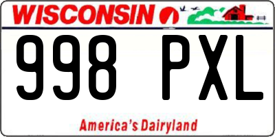 WI license plate 998PXL