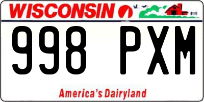 WI license plate 998PXM