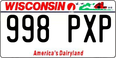 WI license plate 998PXP