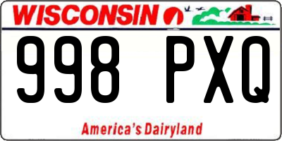WI license plate 998PXQ