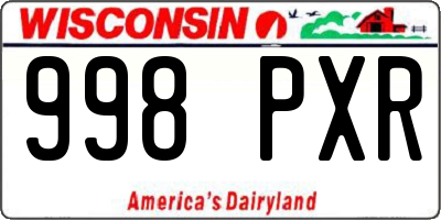 WI license plate 998PXR