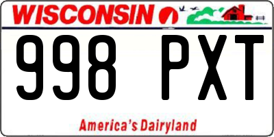 WI license plate 998PXT