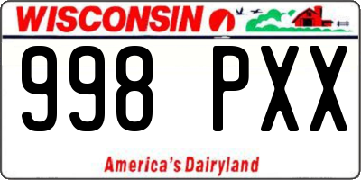 WI license plate 998PXX