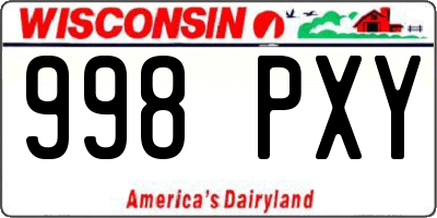 WI license plate 998PXY