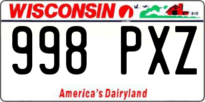 WI license plate 998PXZ