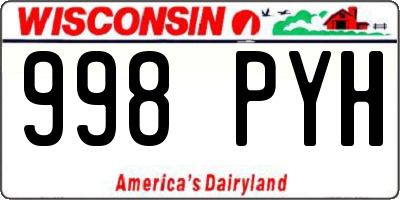 WI license plate 998PYH