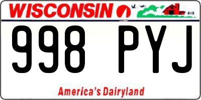 WI license plate 998PYJ