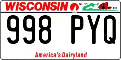 WI license plate 998PYQ