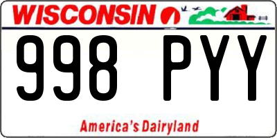 WI license plate 998PYY