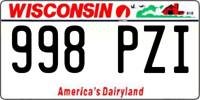 WI license plate 998PZI