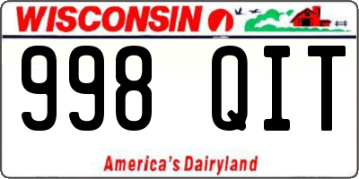 WI license plate 998QIT