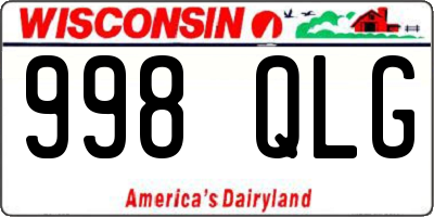 WI license plate 998QLG