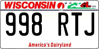 WI license plate 998RTJ