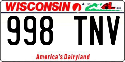 WI license plate 998TNV