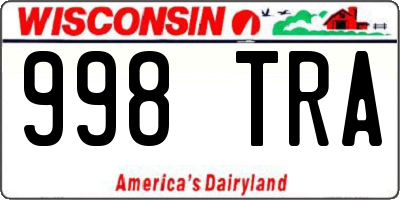 WI license plate 998TRA