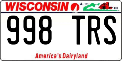 WI license plate 998TRS