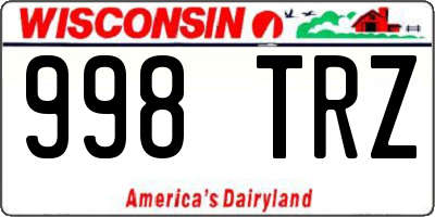 WI license plate 998TRZ