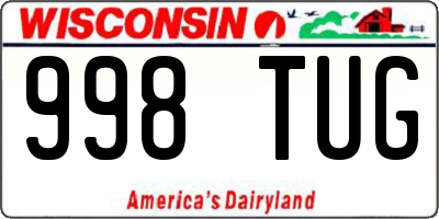 WI license plate 998TUG