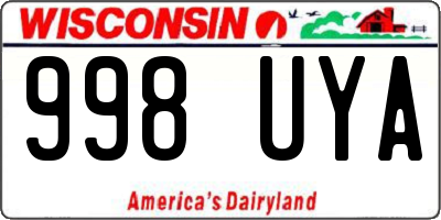 WI license plate 998UYA