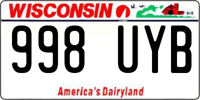 WI license plate 998UYB