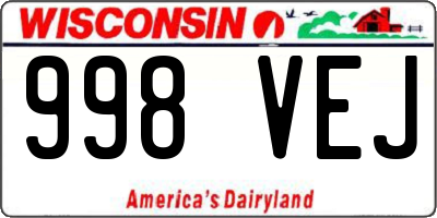 WI license plate 998VEJ