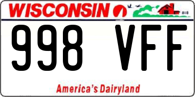 WI license plate 998VFF
