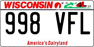 WI license plate 998VFL