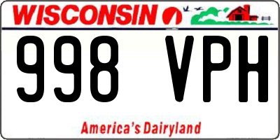 WI license plate 998VPH