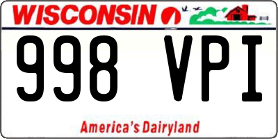 WI license plate 998VPI