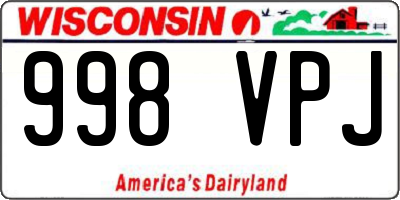 WI license plate 998VPJ