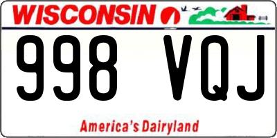 WI license plate 998VQJ