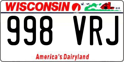 WI license plate 998VRJ