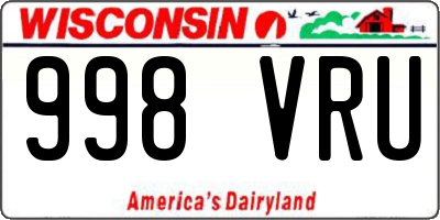 WI license plate 998VRU