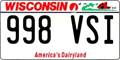 WI license plate 998VSI
