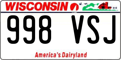 WI license plate 998VSJ