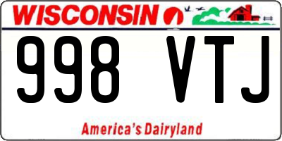 WI license plate 998VTJ