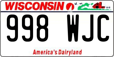 WI license plate 998WJC