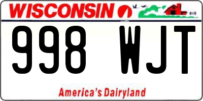 WI license plate 998WJT