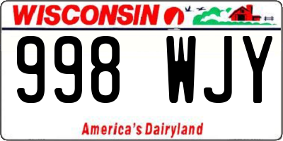 WI license plate 998WJY