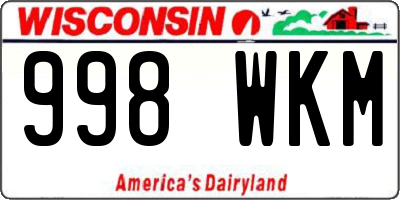 WI license plate 998WKM