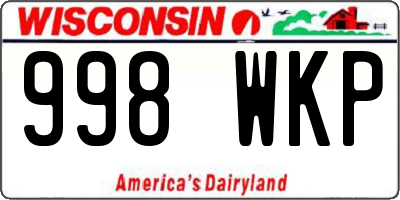 WI license plate 998WKP