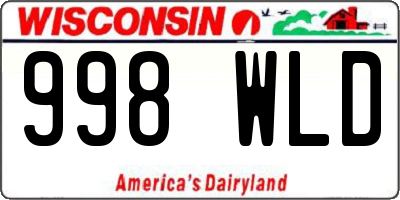 WI license plate 998WLD
