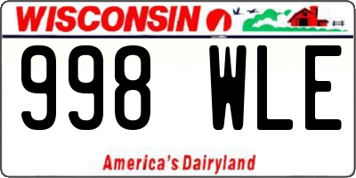 WI license plate 998WLE