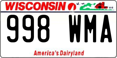 WI license plate 998WMA