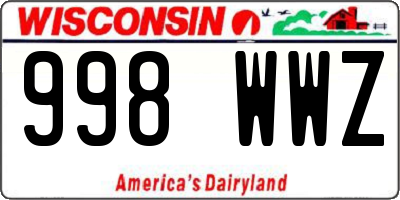 WI license plate 998WWZ