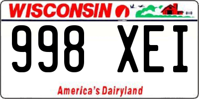 WI license plate 998XEI