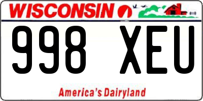 WI license plate 998XEU