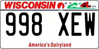 WI license plate 998XEW