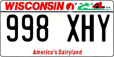 WI license plate 998XHY