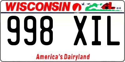 WI license plate 998XIL